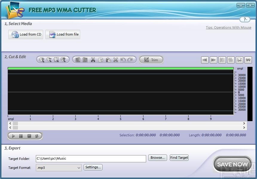 Free MP3 WMA Cutter下载,MP3/WMA剪切软件,音频处理,音频剪辑