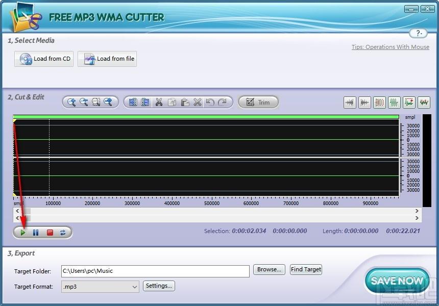 Free MP3 WMA Cutter下载,MP3/WMA剪切软件,音频处理,音频剪辑