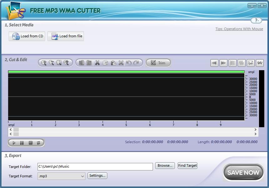 Free MP3 WMA Cutter下载,MP3/WMA剪切软件,音频处理,音频剪辑