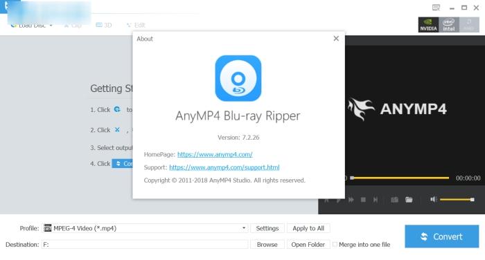 AnyMP4Blu-rayRipper,视频转换.
