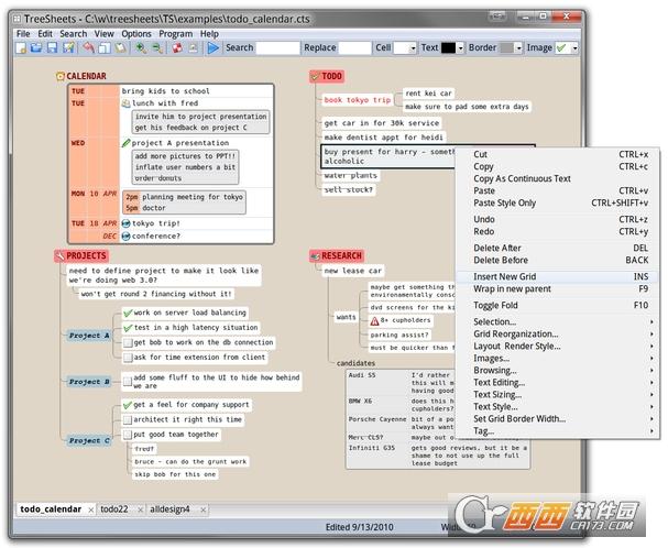 TreeSheets,表格,思维导图.